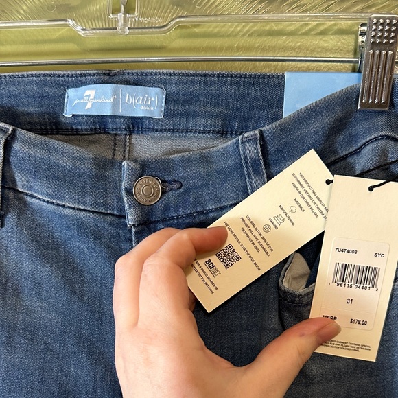 NWT 7 For All Mankind Dojo B(air) flare leg trouser size 31 - Picture 2 of 15